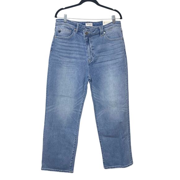 Kancan 90's Highrise Straight Cross Over Waist Stretch Jeans sz 30 NWT - Picture 1 of 9